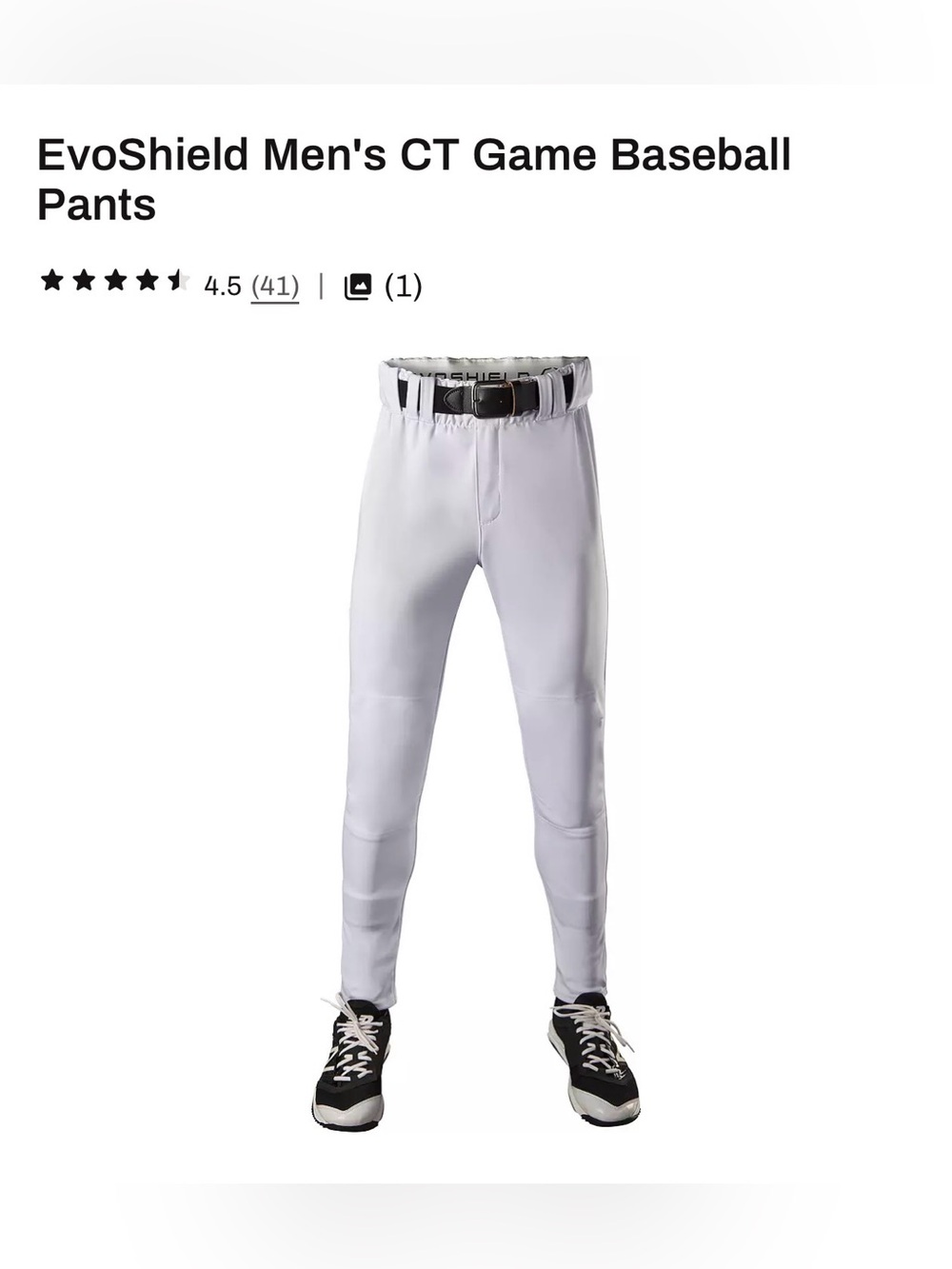 EvoShield Men's CT Game Baseball Pants - White